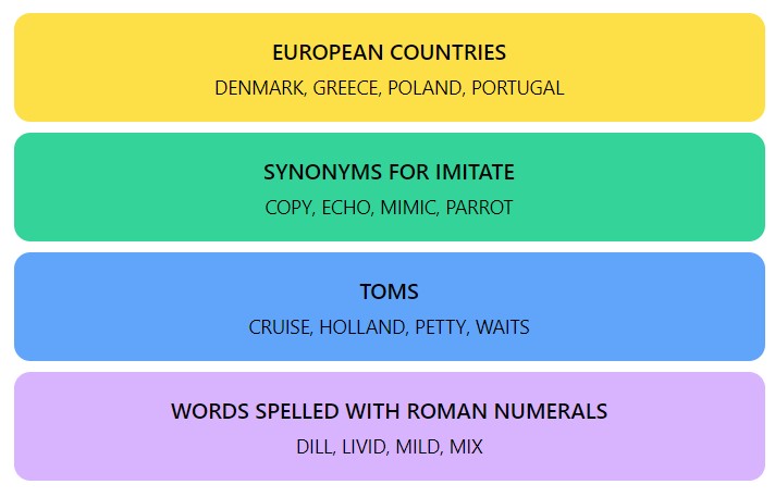 Connections Hints and Answers  - July 7, 2023, Puzzle #26